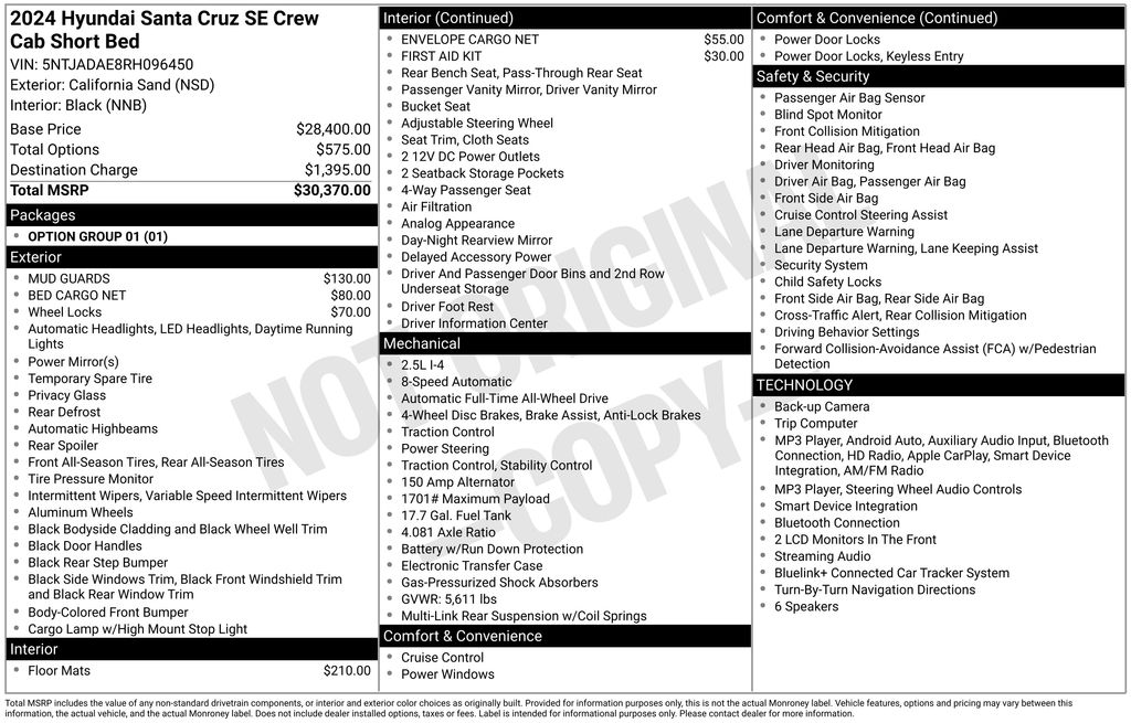 hyundai santa cruz 2024 5NTJADAE8RH096450 image hyundai santa cruz 2024 5NTJADAE8RH096450 image